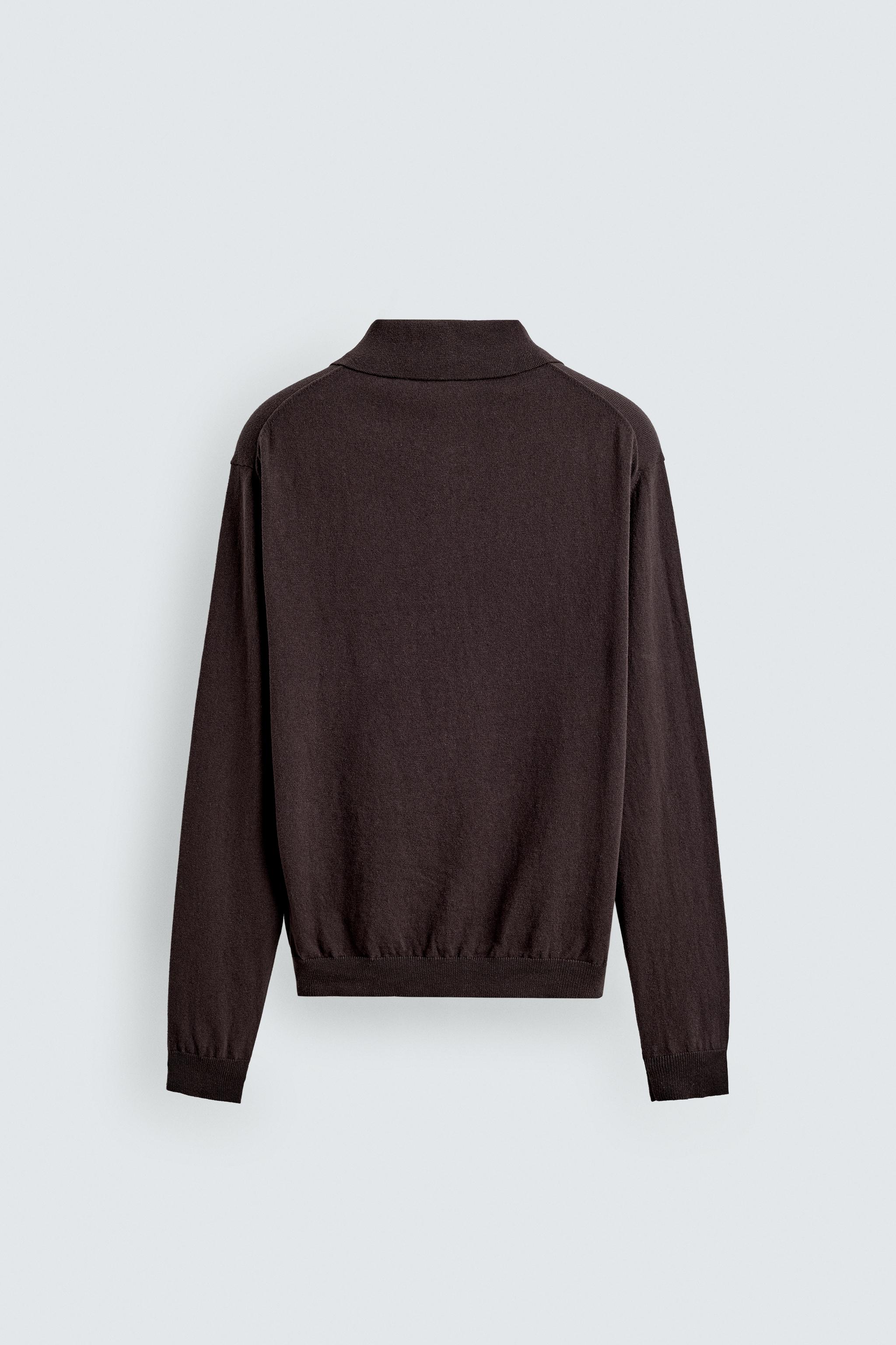 COTTON LINEN BLEND KNIT POLO SHIRT